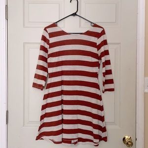 3/$10 Striped open back summer mini dress